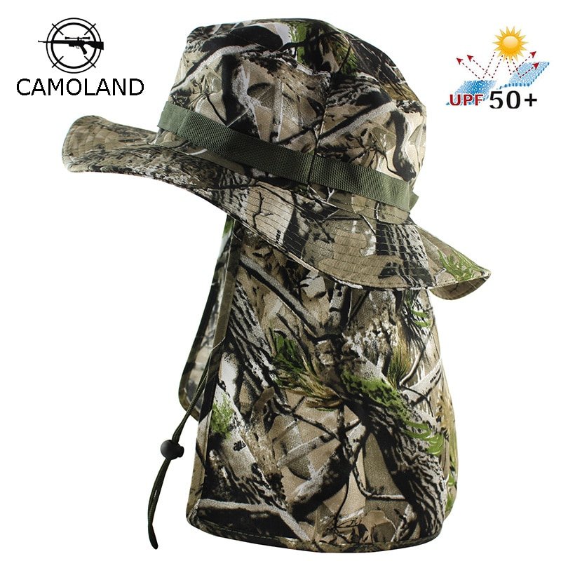 military boonie hat with neck flap